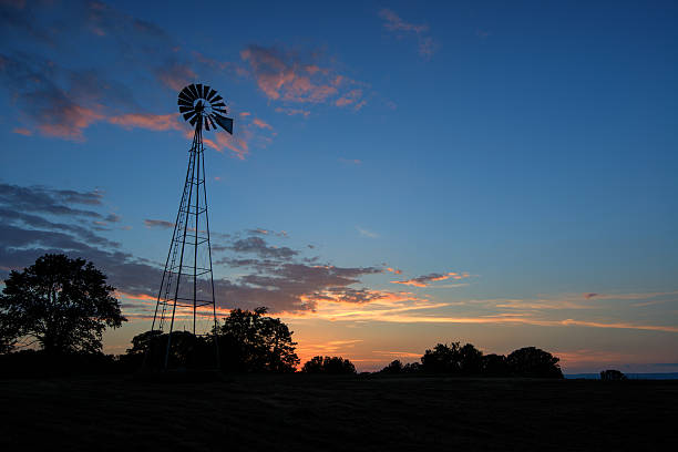 Windmill at sunset representing the rural communities REDi Health serves.